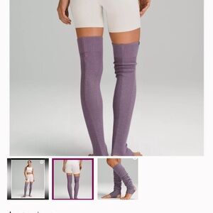 Lululemon Purple Ribbed Knit Merino Wool-Blend Leg Warmers 0S NWT $35